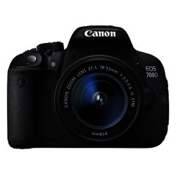 Canon EOS 700D Digital SLR Camera with 18-55mm STM & 55-250mm Lenses, HD 1080p, 18MP, 3 LCD Touch Screen